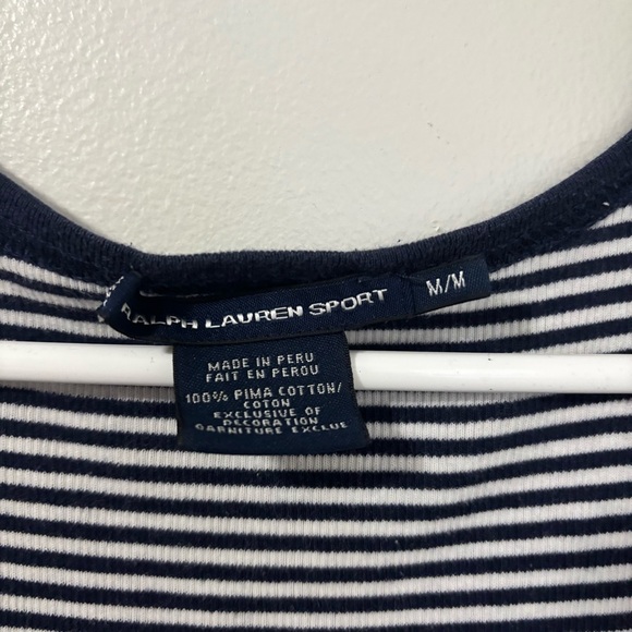 Ralph Lauren Sport Striped Ribbed Tank Dress - Navy/White - Picture 5 of 6